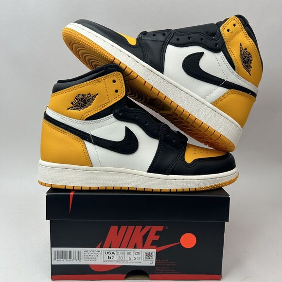 Nike Shoes - Nike Air Jordan 1 Retro High OG GS “Yellow Toe/Taxi” 2023